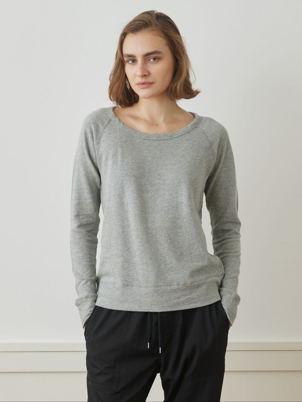James Perse Women's Back Pile Sweat Pullover Small